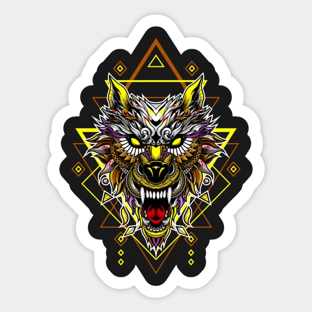 Imperial Wolf Sticker by Art-Man